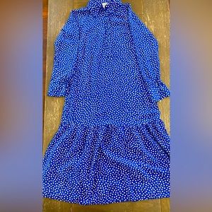Royal blue polka dot dress